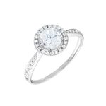 Bague Or Blanc Pelagius Oxyde De Zirconium - Bagues solitaires Femme | Histoire d&rsquo;Or