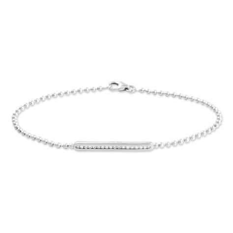 Bracelet Peline Argent Blanc Oxyde De Zirconium - Bracelets fantaisie Femme | Histoire d’Or