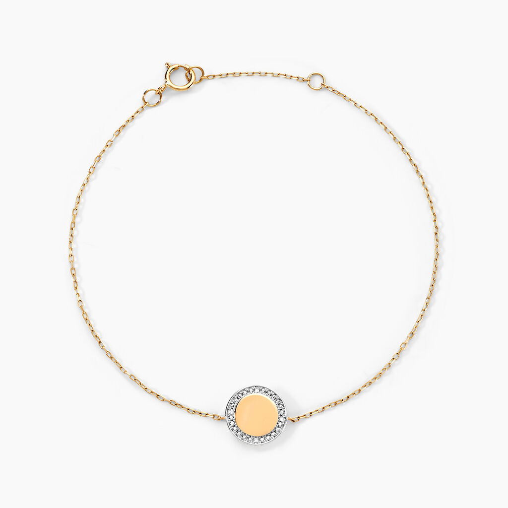 Bracelet Promesse Pour L'eternite Or Jaune Diamant - Bracelets Naissance Femme | Histoire d’Or