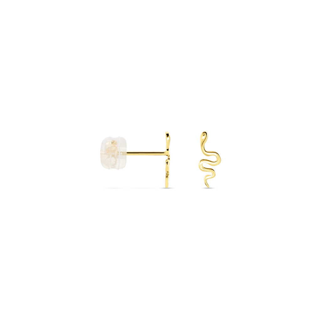 Boucles D'oreilles Puces Serafino Or Jaune - Clous d'oreilles Femme | Histoire d’Or
