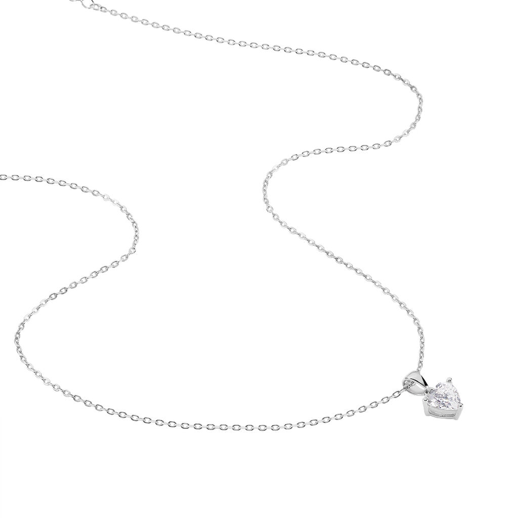 Collier Azenor Argent Blanc Oxyde De Zirconium - Colliers fantaisie Femme | Histoire d’Or