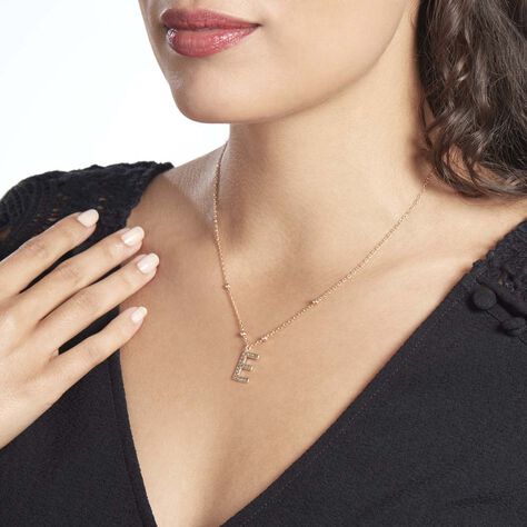 Collier Plaqué Or Jaune Lettra - Colliers fantaisie Femme | Histoire d’Or