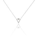 Collier Domnika Argent Blanc Oxyde De Zirconium - Colliers fantaisie Femme | Histoire d&rsquo;Or