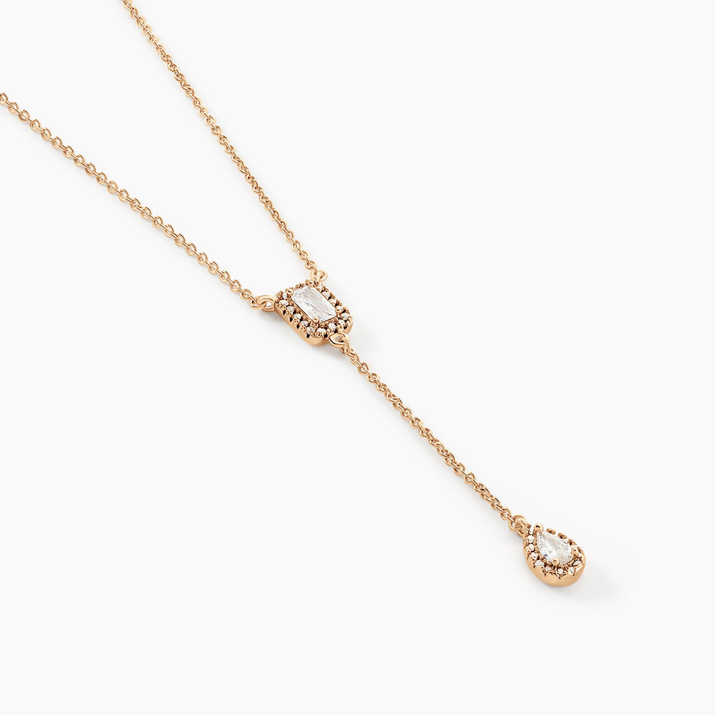 Collier Shiny Drops Plaqué Or Doré Oxyde De Zirconium - Colliers Femme | Histoire d’Or
