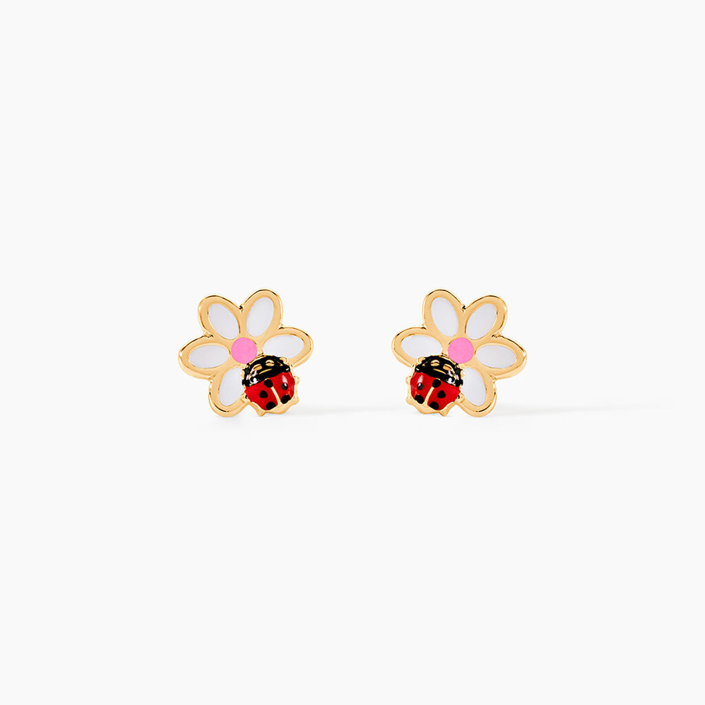 Boucles D'Oreilles Puces Chizoba Or Jaune - Clous d'oreilles Enfant | Histoire d&rsquo;Or