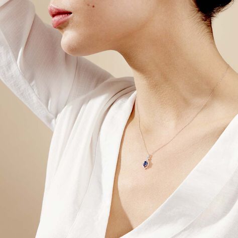 Collier Lys Or Blanc Saphir Et Diamant - Colliers Femme | Histoire d’Or