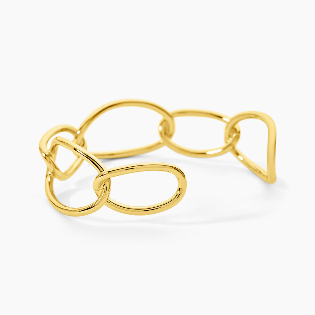 Bracelet Jonc Cecilie Acier Dor&eacute; - Bijoux sans pierre Femme | Histoire d&rsquo;Or