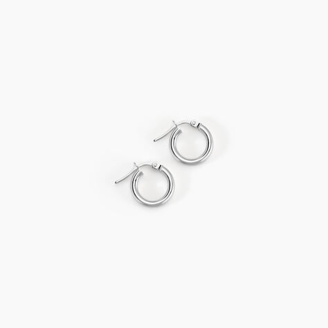 Créoles Verania Or Blanc - Boucles d'oreilles créoles Femme | Histoire d’Or