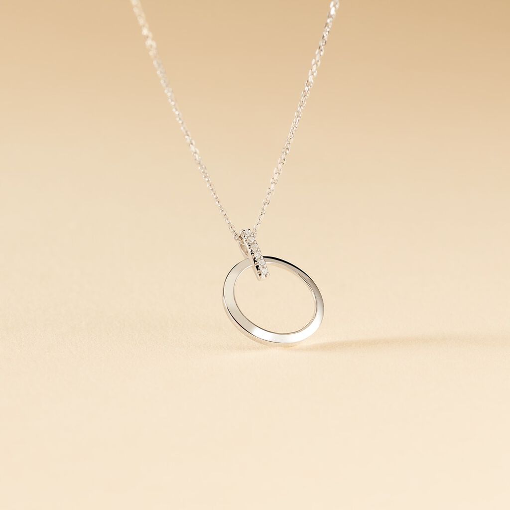 Collier Melissande Or Blanc Diamant - Colliers Femme | Histoire d’Or