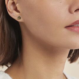 Boucles D'oreilles Puces Argent Blanc Acacia Ambre - Boucles d'oreilles fantaisie Femme | Histoire d’Or