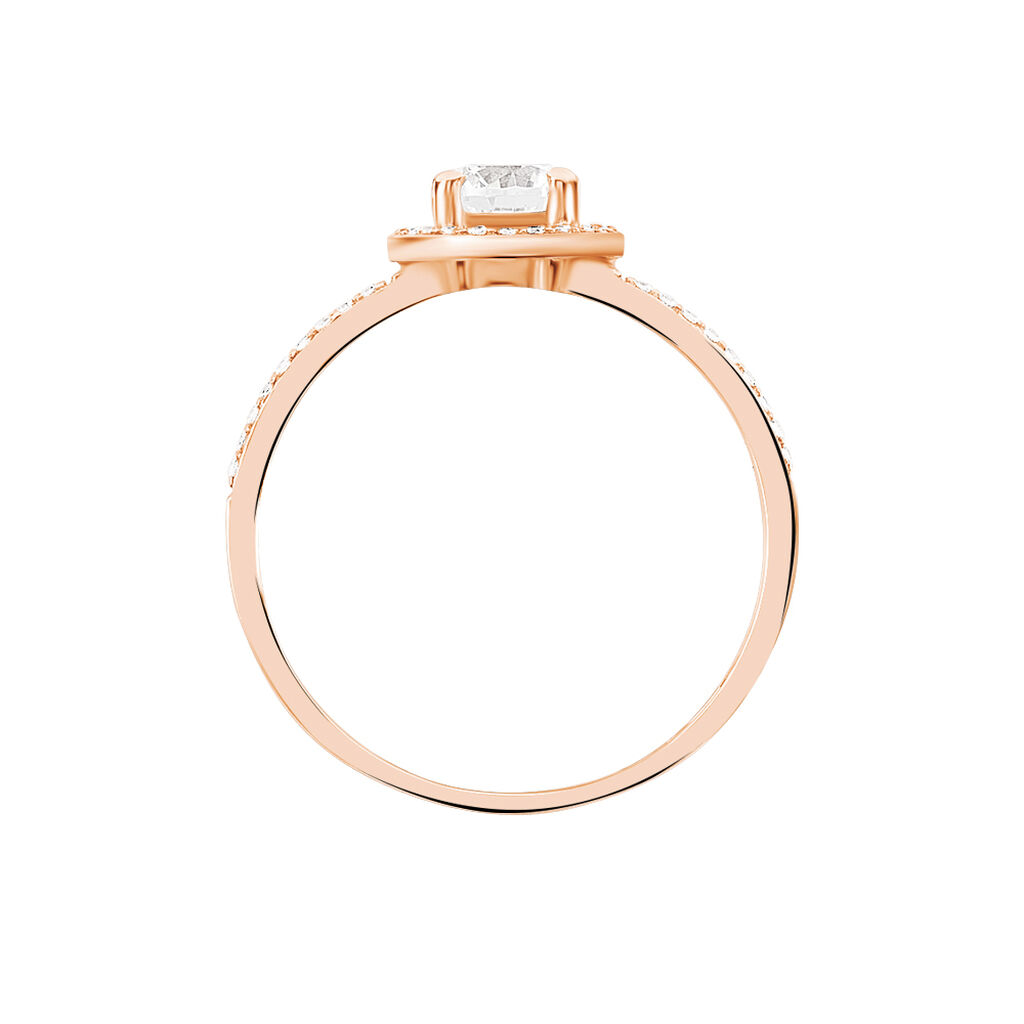 Bague Garine Or Rose Oxyde De Zirconium - Bagues solitaires Femme | Histoire d’Or
