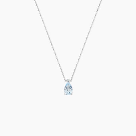 Collier Yrene Or Blanc Topaze - Colliers Femme | Histoire d’Or