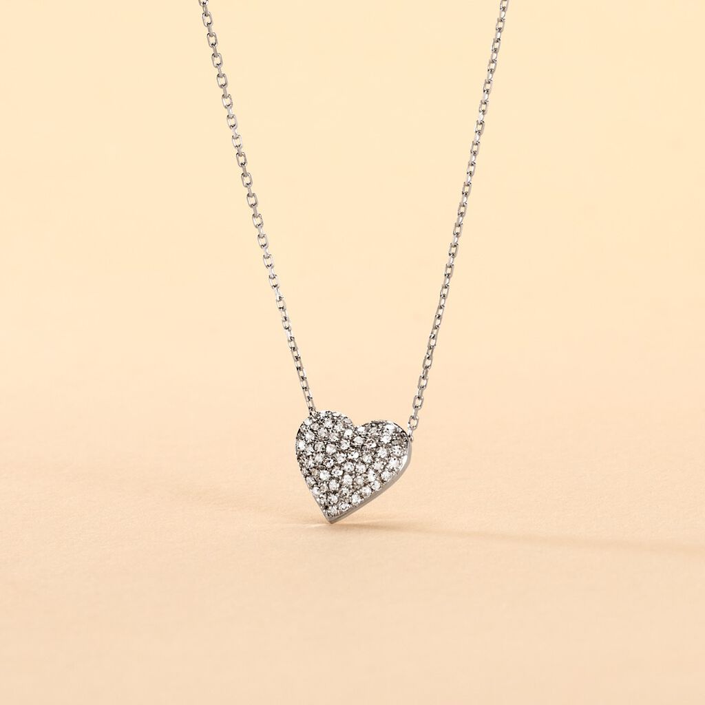 Collier Ti Amo Or Blanc Diamant - F&ecirc;te des m&egrave;res Femme | Histoire d&rsquo;Or