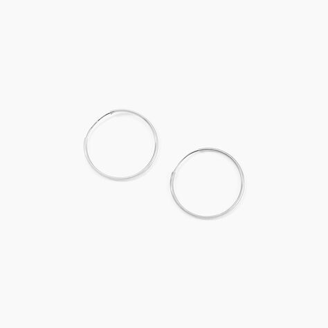 Cr&eacute;oles Muses Flexibles Or Blanc - Boucles d'oreilles cr&eacute;oles Femme | Histoire d&rsquo;Or