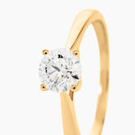 Bague Solitaire Fiona Or Jaune Diamant Synthetique - Bagues solitaires Femme | Histoire d&rsquo;Or
