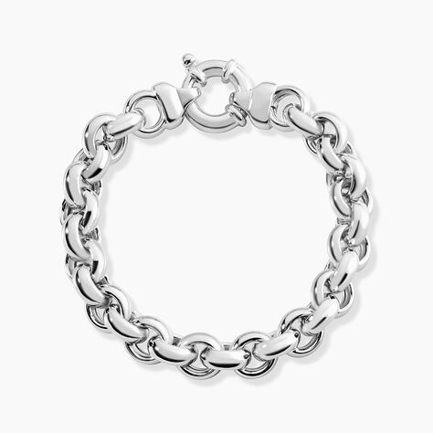Bracelet Carola Maille Jaseron Argent Blanc - Bracelets cha&icirc;ne Femme | Histoire d&rsquo;Or