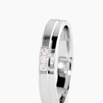 Alliance Velina Or Blanc Diamant - Alliances Unisex | Histoire d&rsquo;Or