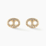 Boucles D'oreilles Puces Antun Or Jaune Diamant - Clous d'oreilles Femme | Histoire d&rsquo;Or