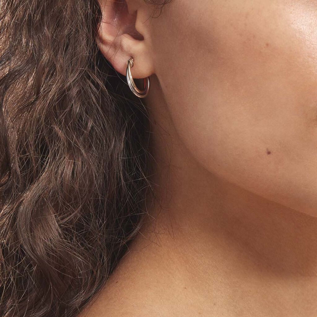 Créoles Tita Or Bicolore - Boucles d'oreilles créoles Femme | Histoire d’Or