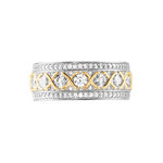 Bague Rome Argent Bicolore Oxyde De Zirconium - Bagues avec pierre Femme | Histoire d&rsquo;Or