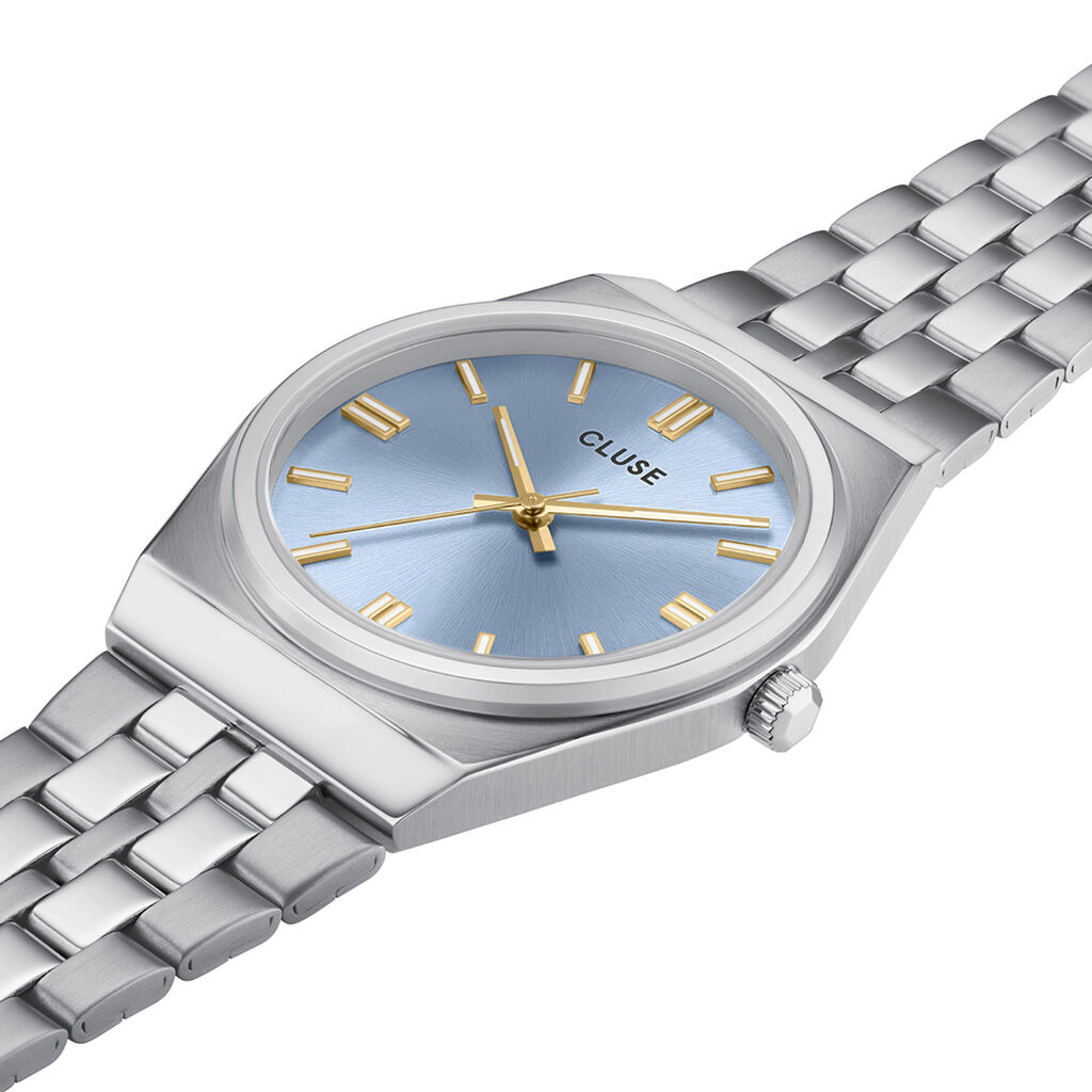 Montre Cluse Retro 70's Bleu - Montres Femme | Histoire d&rsquo;Or