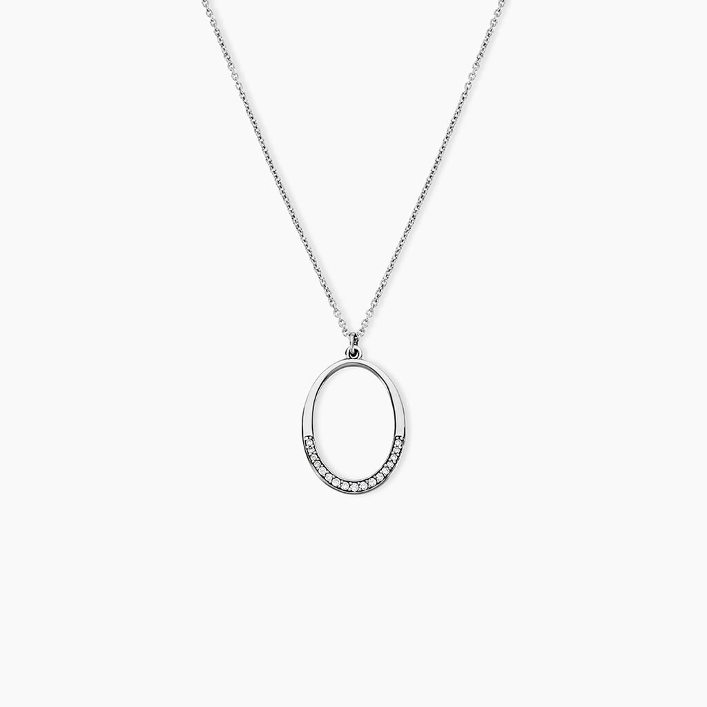 Collier Bethilda Argent Blanc Oxyde De Zirconium - Colliers fantaisie Femme | Histoire d&rsquo;Or