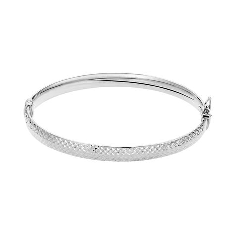 Bracelet Jonc Esmee Argent Blanc - Bracelets joncs Femme | Histoire d’Or