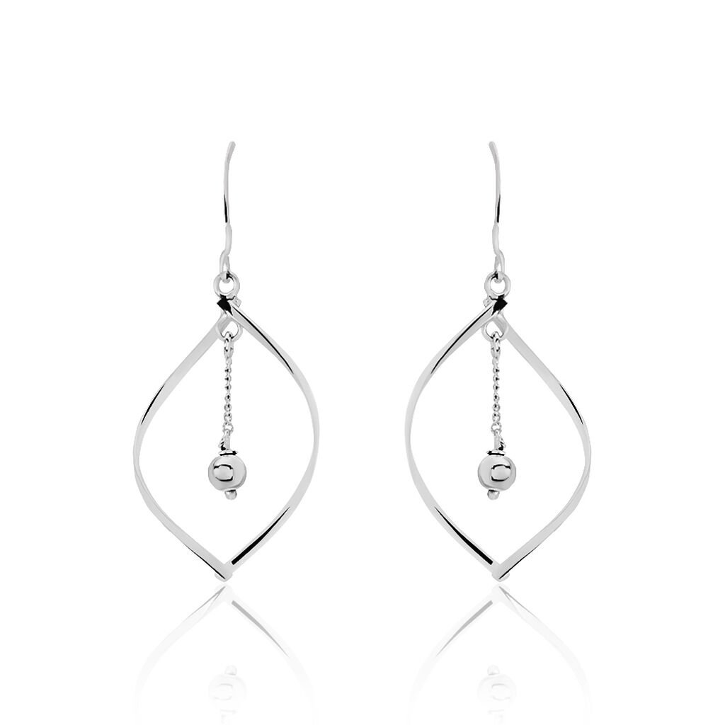 Boucles D'oreilles Pendantes Melaine Argent Blanc - Boucles d'oreilles fantaisie Femme | Histoire d&rsquo;Or
