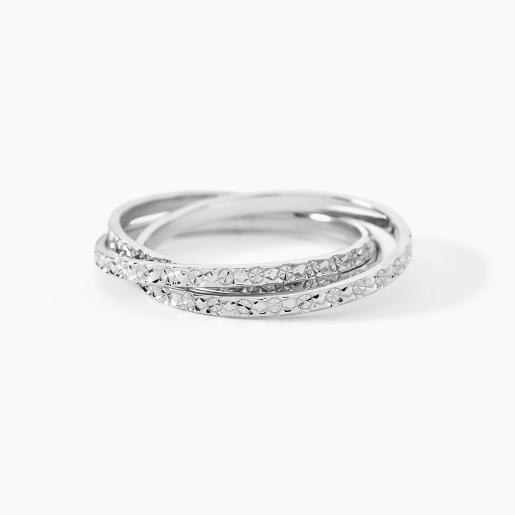 Alliance Shelena Ruban Plat Or Blanc - Alliances 18 carats Unisex | Histoire d&rsquo;Or
