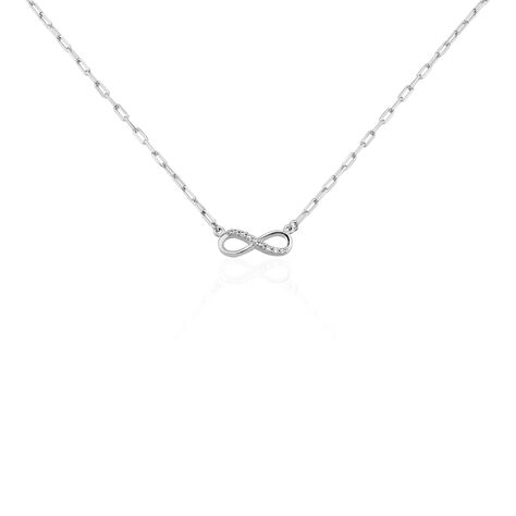 Collier Bastin Argent Blanc Oxyde De Zirconium - Colliers fantaisie Femme | Histoire d’Or