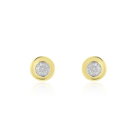 Boucles D'oreilles Puces Or Jaune Laurissa Diamants - Clous d'oreilles Femme | Histoire d’Or