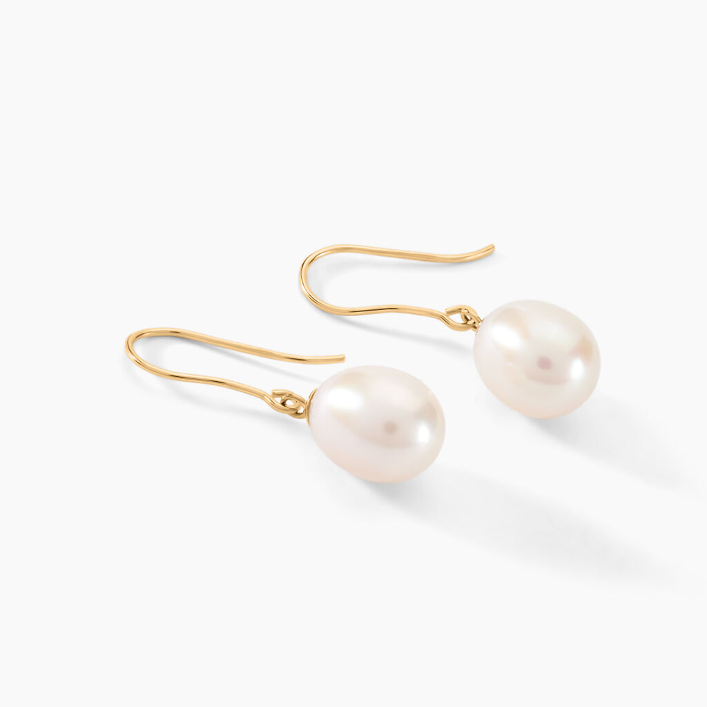 Boucles D'oreilles Pendantes Baroque Or Jaune Perle De Culture - Boucles d'oreilles pendantes Femme | Histoire d’Or