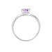 Bague Loriane Or Blanc Amethyste Et Oxyde De Zirconium - Bagues solitaires Femme | Histoire d’Or