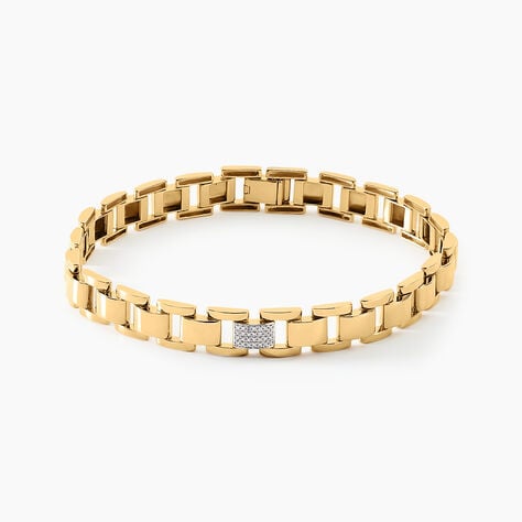 Bracelet Panther Or Jaune Diamant - Bracelets chaîne Homme | Histoire d’Or