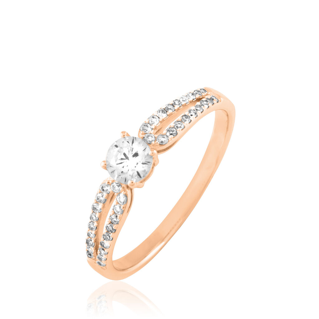 Bague Solitaire Katalina Or Rose Diamant - Bagues solitaires Femme | Histoire d’Or