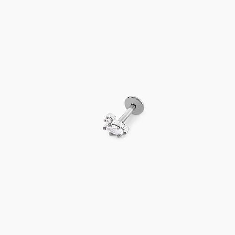 Piercing Magma Argent Blanc Oxyde De Zirconium - Piercings d'oreilles Femme | Histoire d&rsquo;Or