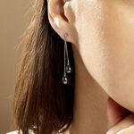 Boucles D'oreilles Pendantes Axell Argent Blanc Perle De Culture - Boucles d'oreilles fantaisie Femme | Histoire d&rsquo;Or