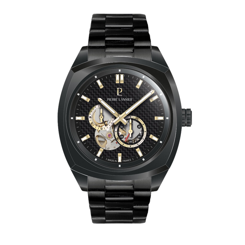 Montre Pierre Lannier Arcadius Noir - Nouveautés Homme | Histoire d’Or