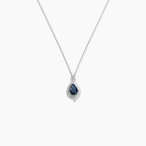 Collier Angelika Or Blanc Saphir Et Diamant - Colliers Femme | Histoire d’Or