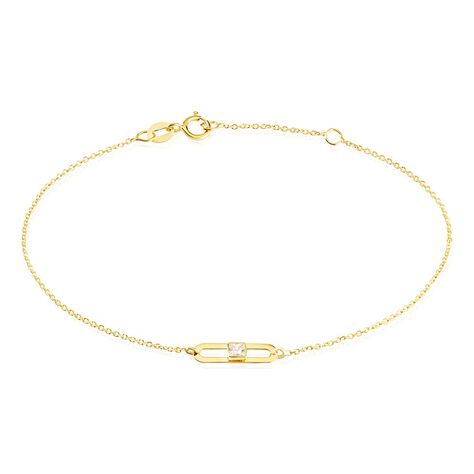 Bracelet Or Jaune Minimalist Chic Oxyde De Zirconium - Bracelets Femme | Histoire d’Or