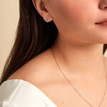 Boucles D'oreilles Puces Joeva Argent Blanc Oxyde De Zirconium - Boucles d'oreilles fantaisie Femme | Histoire d&rsquo;Or