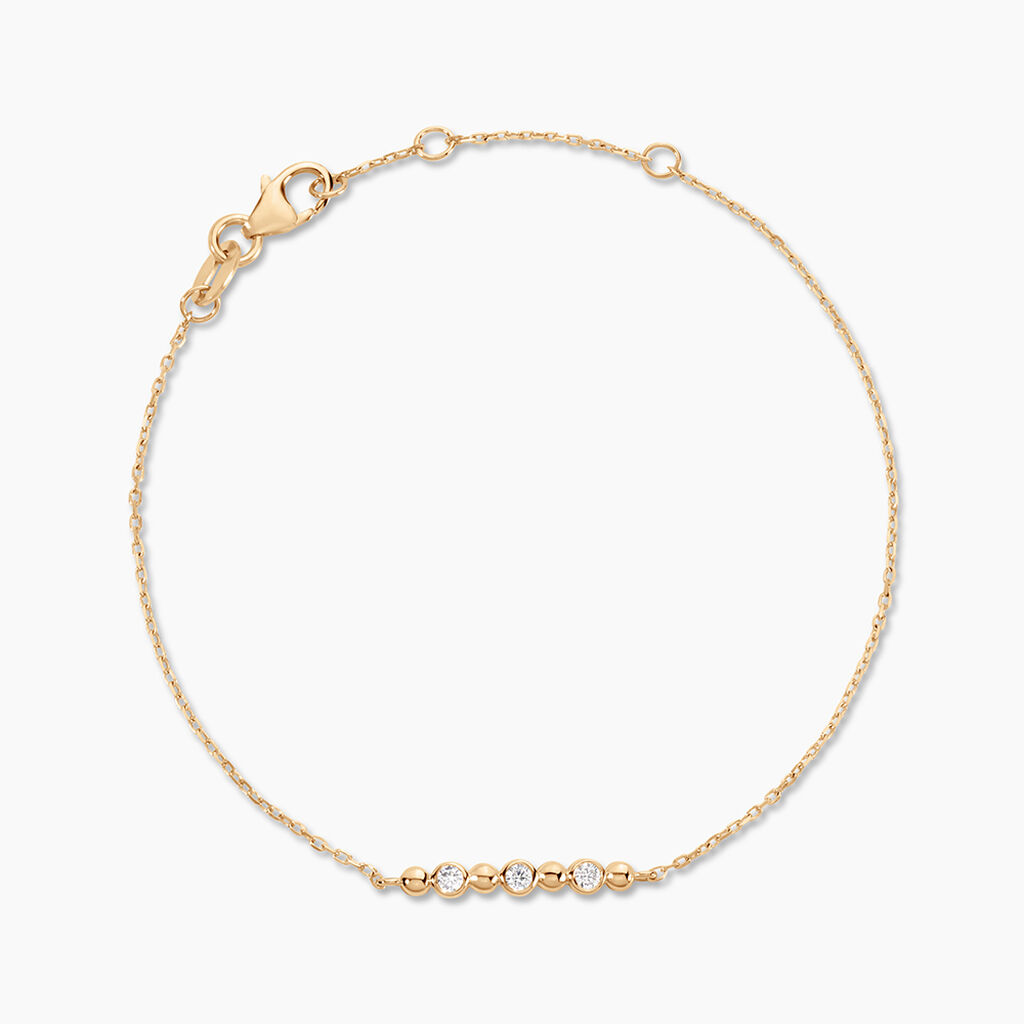 Bracelet Aura Plaqu&eacute; Or Jaune Oxyde De Zirconium - Bracelets Femme | Histoire d&rsquo;Or