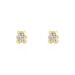 Boucles D'oreilles Puces Emerica Ours 0 Or Jaune Strass - Clous d'oreilles Enfant | Histoire d’Or