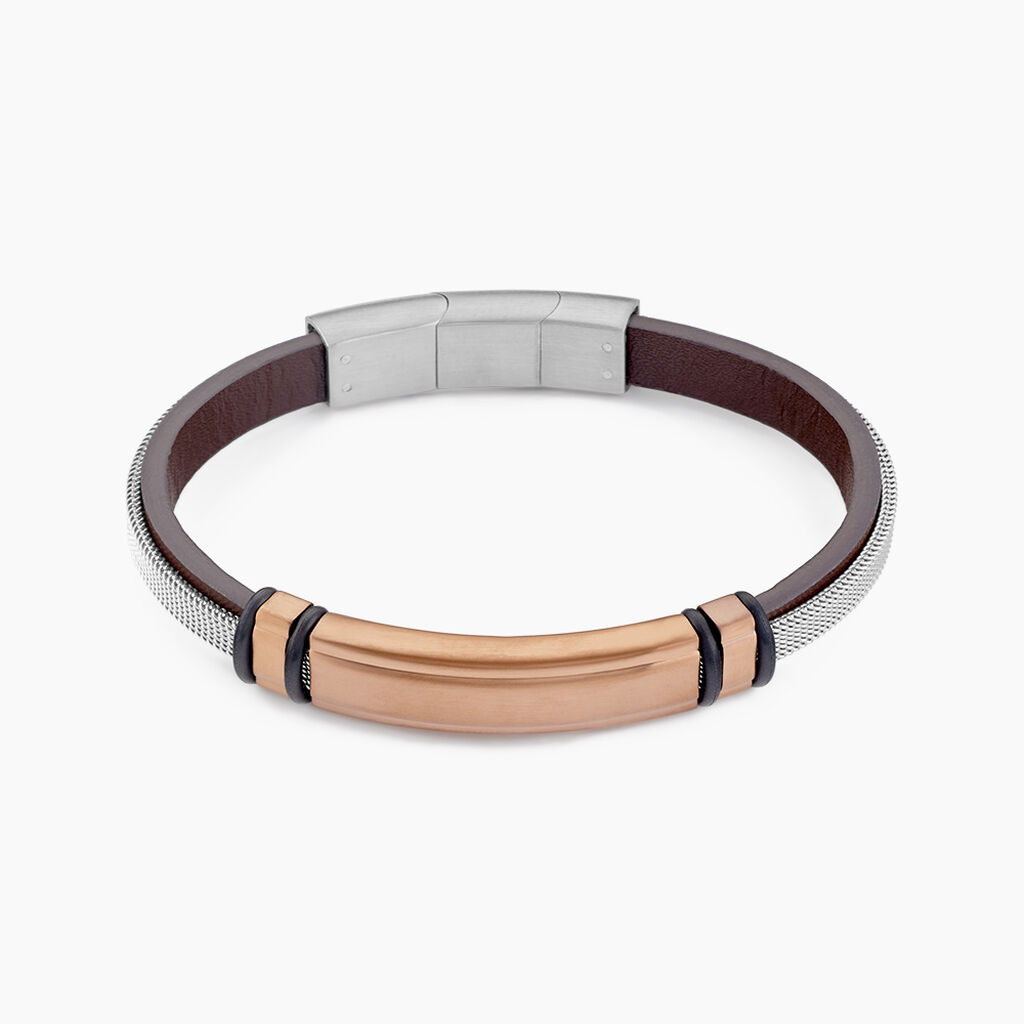 Bracelet Cuir De Vache Marron - Bracelets Cuir Homme | Histoire d&rsquo;Or