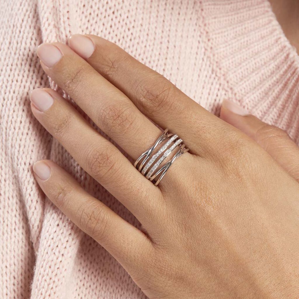 Bague Giseleae Or Blanc Diamant -  Femme | Histoire d’Or