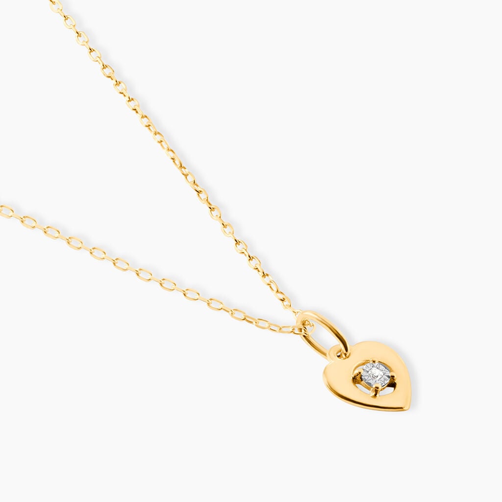 Pendentif Saturnina Or Jaune Diamant - F&ecirc;te des m&egrave;res Femme | Histoire d&rsquo;Or