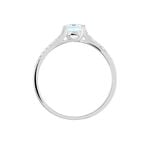 Bague Marie-eva Or Blanc Topaze Et Oxyde De Zirconium - Bagues solitaires Femme | Histoire d&rsquo;Or