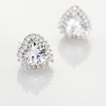 Boucles D'oreilles Puces Calvi Argent Blanc Oxyde De Zirconium - Boucles d'oreilles fantaisie Femme | Histoire d&rsquo;Or