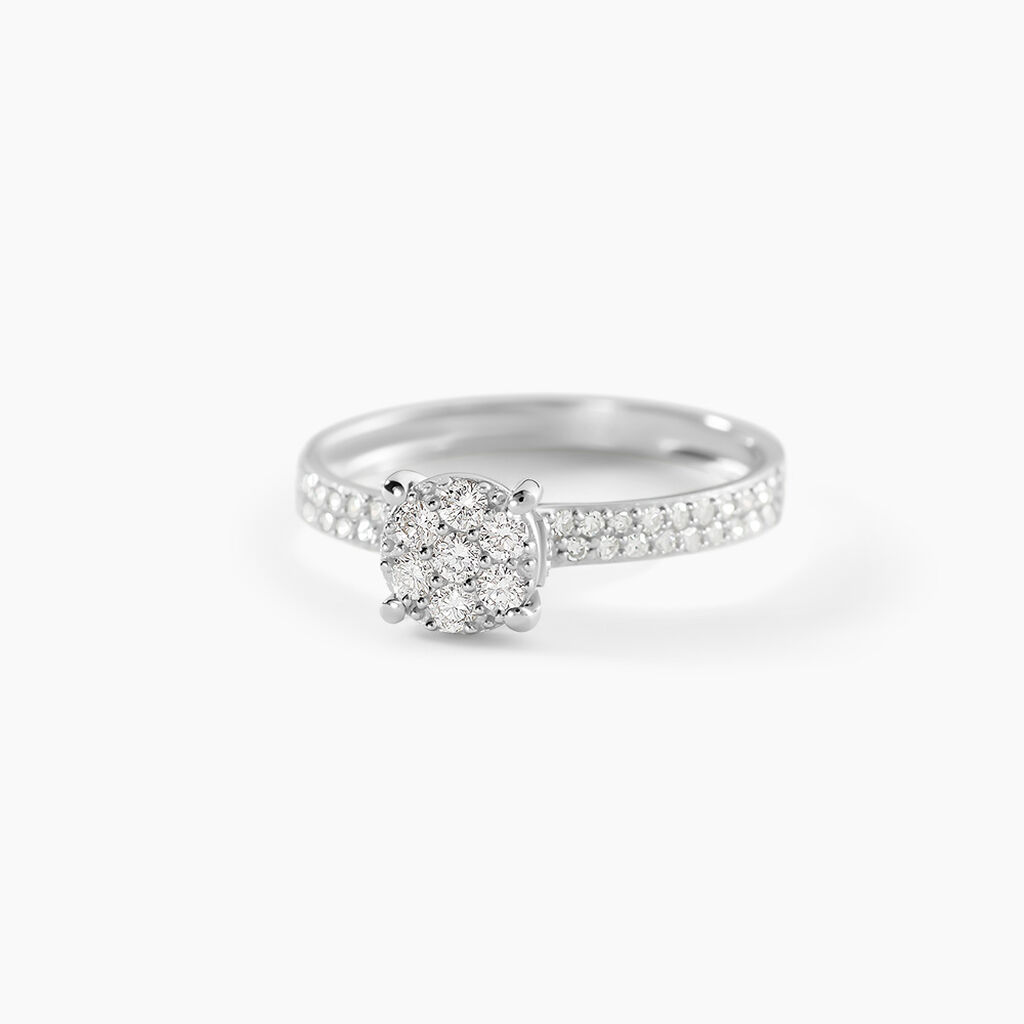 Bague Frika Or Blanc Diamant - Bagues avec pierre Femme | Histoire d&rsquo;Or