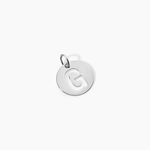 Pendentif Elio G Argent Blanc - Cadeaux de naissance Famille | Histoire d&rsquo;Or
